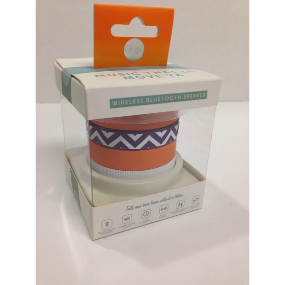 OLIVE- Portable Bluetooth Wireless Speaker / Tech Candy Herringbone Design / New Sealed