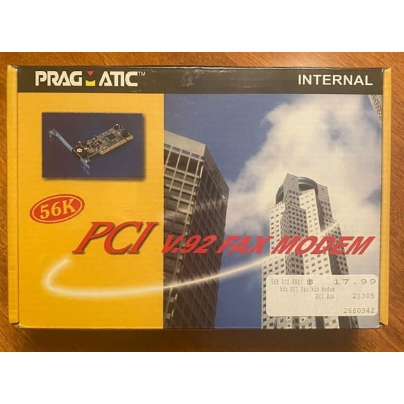 OLIVE- Pragmatic 56K Pci V.92 Fax Modem Internal - New
