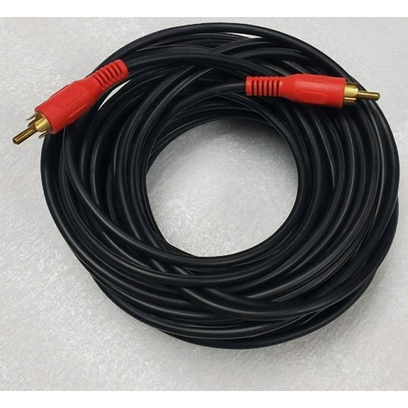 OLIVE- Ptc 50 Ft Rca Aux Audio Cable Rca Male Gold-Plated Av Cord For Hdtv Dvd Vcr