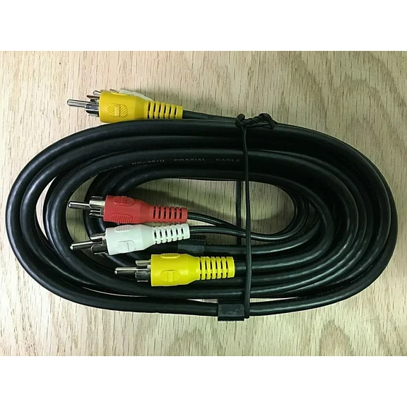 OLIVE- Rca Composite Audio Video Coaxial Cable Rg-59/U 8 Ft (New)