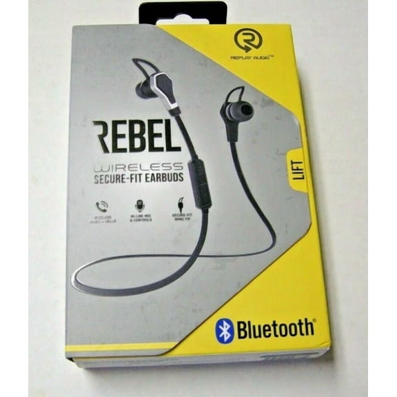 OLIVE- Rebel Wireless Secure-Fit Earbuds - Bluetooth Tangle- Cable Secure Fit