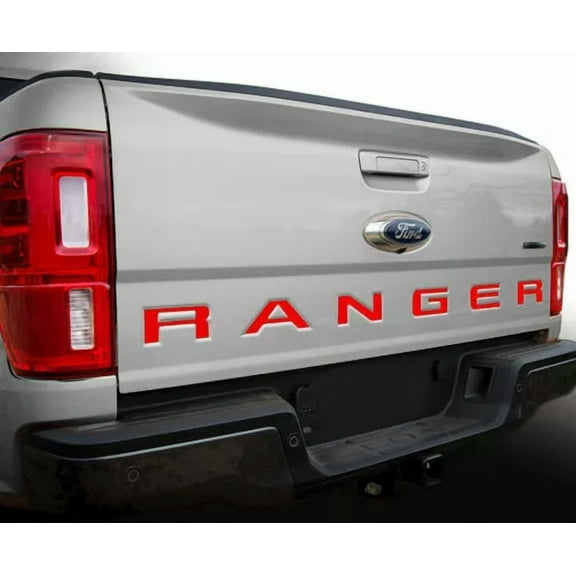 OLIVE- Red Tailgate Insert Letters Decal Vinyl Stickers For Ford Ranger 2019 - 2023 New
