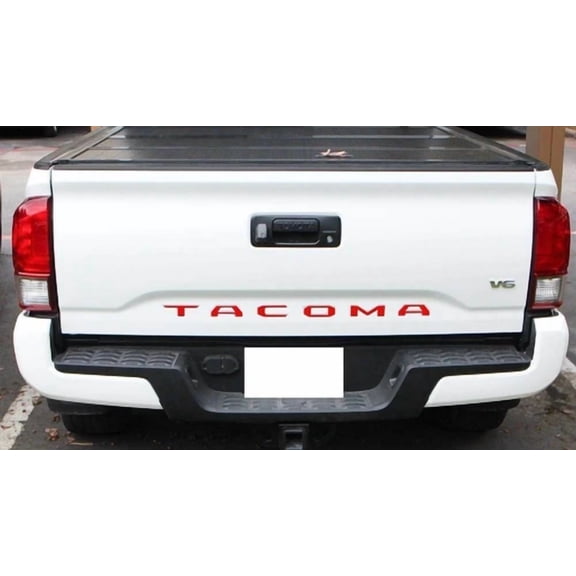 OLIVE- Red Tailgate Insert Letters Decal Vinyl Stickers For Toyota Tacoma 2016-2023 New