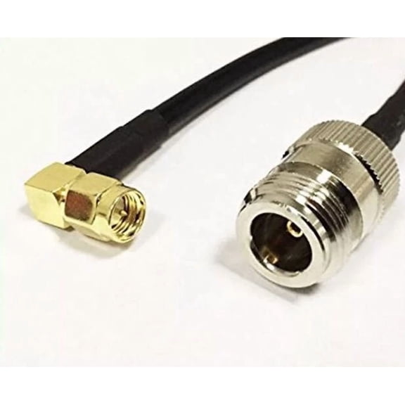OLIVE- Sma Male Right Angle To N Type Female Rg58 Pigtail Cable 20" For Wifi Usa High Q