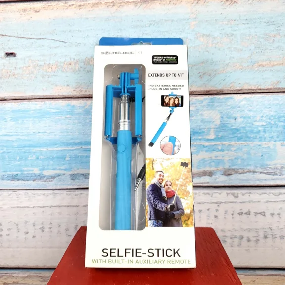 OLIVE- Sound Logic Xt Selfie Stick With Built In Auxillary Remote Up To 41' Usa Seller