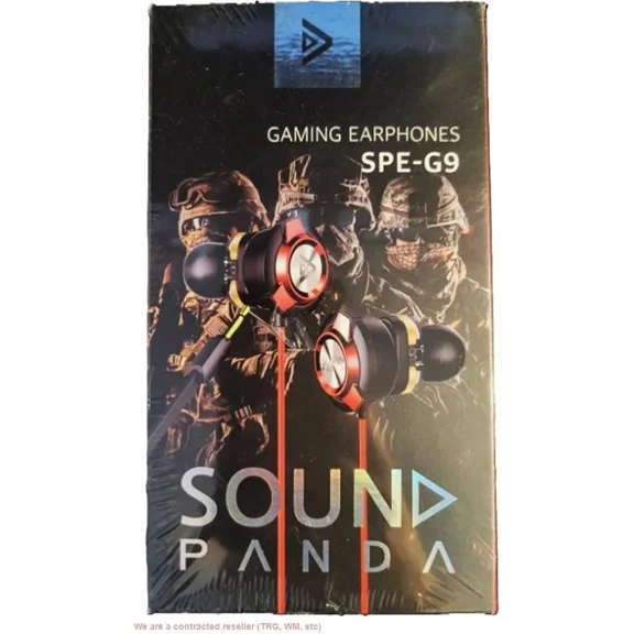 OLIVE- Sound Panda Spe-G9 Gaming Earbuds With Dual Microphone Red