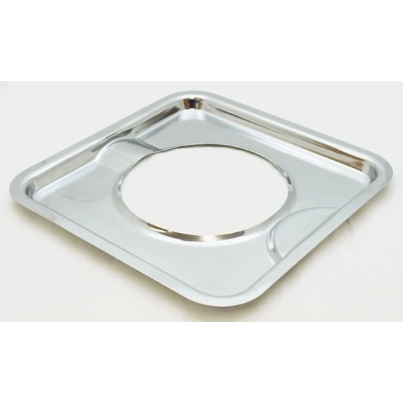 OLIVE- Stanco 7.75" X 7.75" Chrome Square Gas Range Drip Pan, 900S