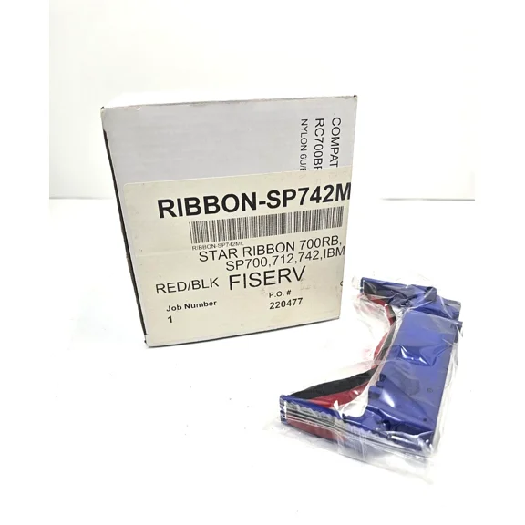 OLIVE- Star Micronics Kitchen Impact Printer Black & Red Ribbons Sp700Rb Qty 6 Nib