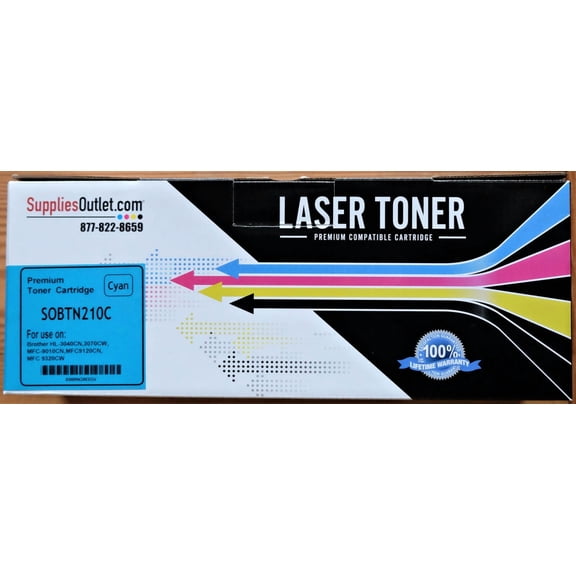 OLIVE- Supplies Outlet Cyan Laser Toner Cartridge Sobtn210C - New