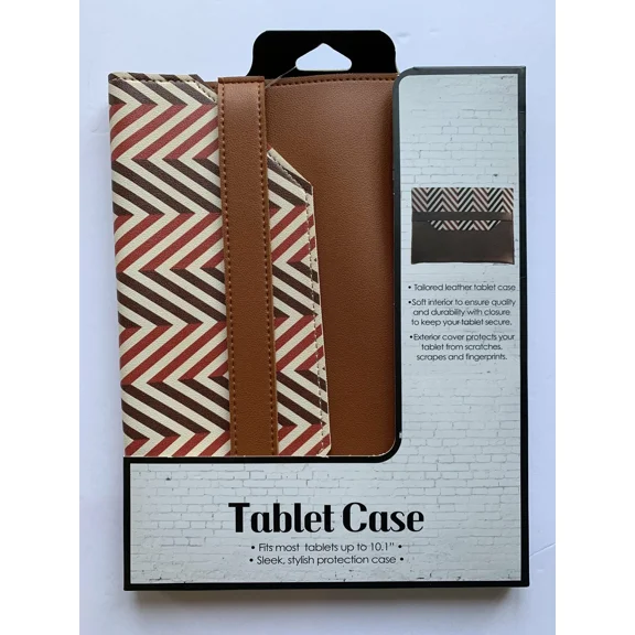 OLIVE- Tablet Case Fits Up To 10.1” Sleek Stylish Protection Brown Tan Tailored Leather