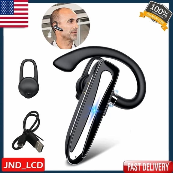 OLIVE- Trucker Wireless Headset Bluetooth 5.2 Earpiece Dual Mic Earbud Noise Cancelling