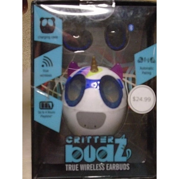 OLIVE- Unicorn Critter Budz True Wireless Earbuds Charging Case & Usb Charging Wire New