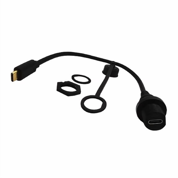 OLIVE- Usb 3.1 Type-C Male To Female Auto Yacht Dashboard Extension Waterproof Cable Ss