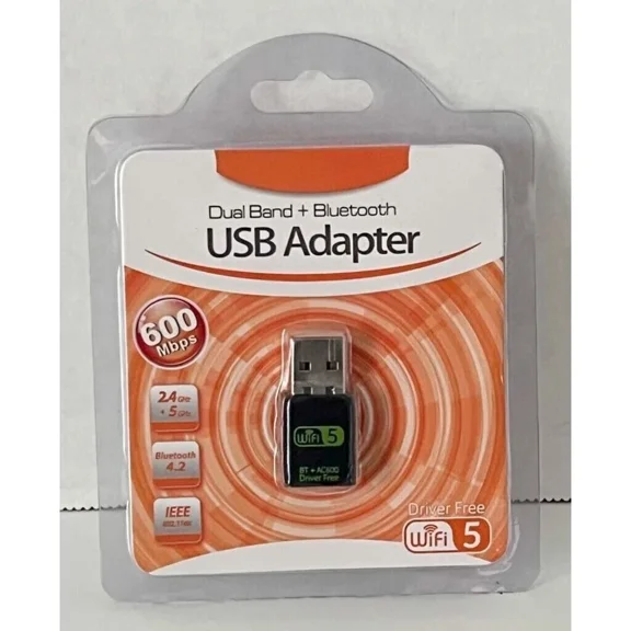 OLIVE- Usb Wifi Adapter Dual Band + Bluetooth | 600 Mbps