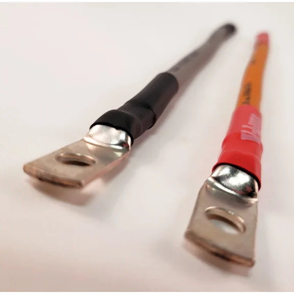 OLIVE- Vbl6 Wire Cable 6Ga 6" Black + 6Ga 14" Red Positive And Negative For Car Truck