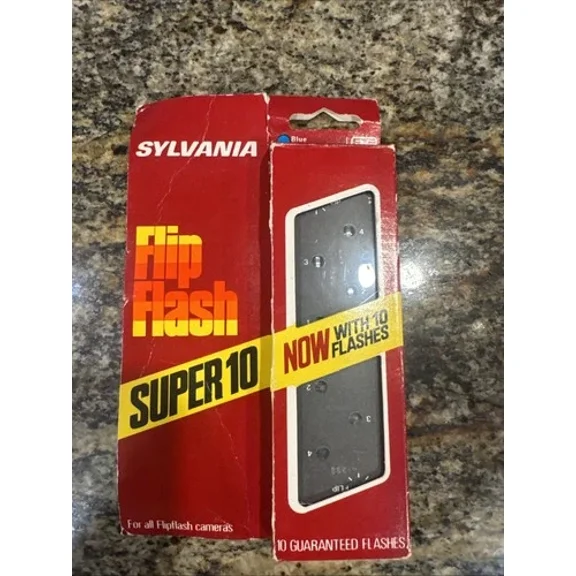 OLIVE- Vintage 1970S Sylvania Flip Flash Super 10 Flash Cube Sticks