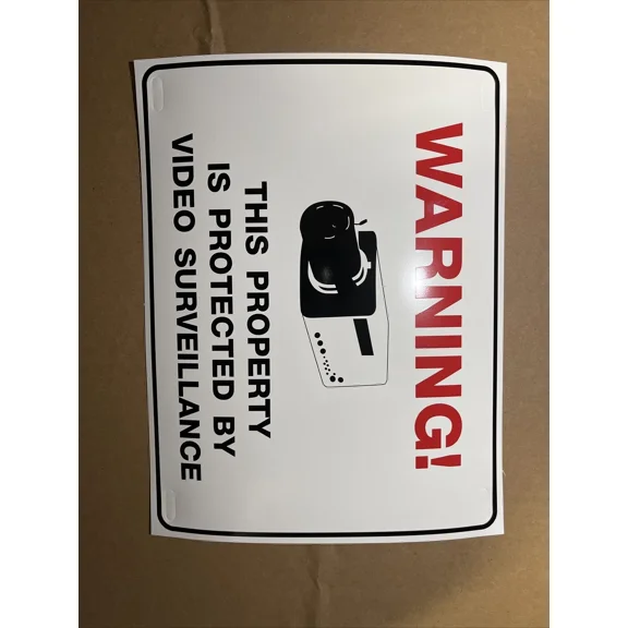 OLIVE- Vinyl Security Camera Warning Signs, (4) Vinyl Signs & Free Shipping!!!