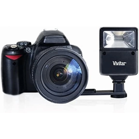 OLIVE- Vivitar V319Af Digital Concepts Slave Flash & Bracket For Dslr Camera Photograph