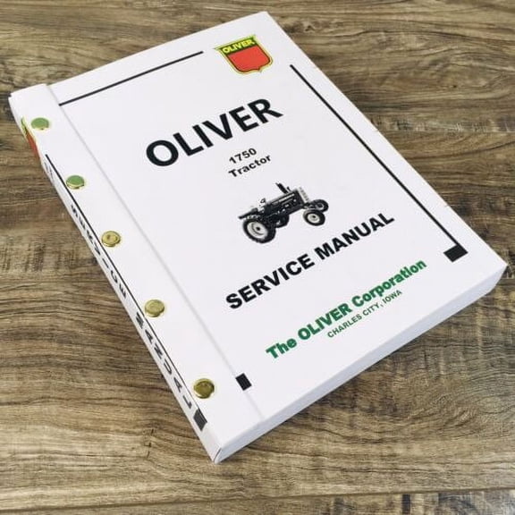 OLIVER 1750 TRACTOR SERVICE REPAIR TECHNICAL SHOP MANUAL w/ COLOR SCHEMATICS