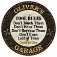 thumbnail image 1 of OLIVER'S Garage Rules 14" Round Metal Sign Garage Bar Wall Decor 100140013334, 1 of 1