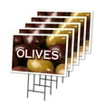 thumbnail image 1 of OLIVES 5 Pack Of 12" x 16" Yard Sign & Stake | Advertise Your Business | Stake Included Image On Front Only | Made in The USA, 1 of 3