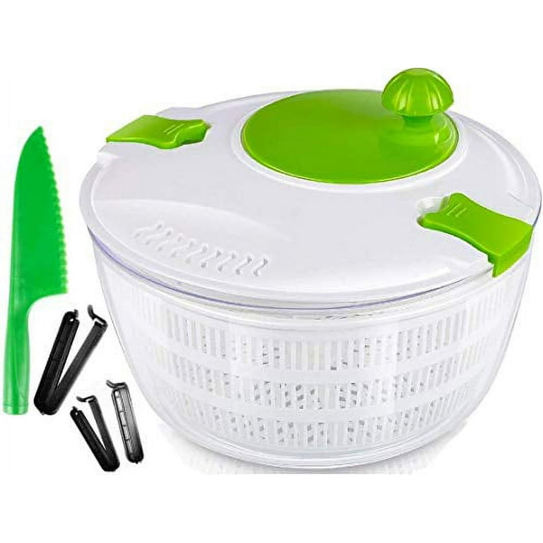LIMIVA London Salad Spinner Large 5L - Fruit Cleaner Spinner with Bowl - Salad Spinner with Drain, Bowl, and Colander - Quick and Easy Multi-Use