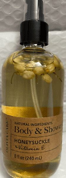 Olivia Care Body & Shower Oil with Honeysuckle & Vitamin E, Moisturizing Bath Oil, Made with Natural Ingredients, 8 fl oz