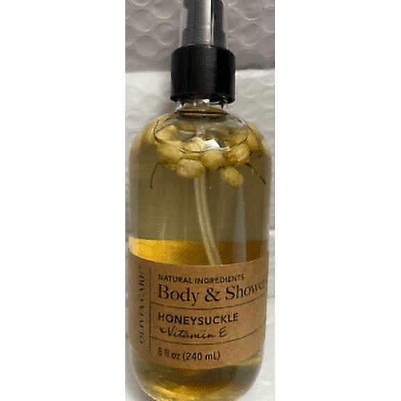 Olivia Care Body & Shower Oil with Honeysuckle & Vitamin E, Moisturizing Bath Oil, Made with Natural Ingredients, 8 fl oz