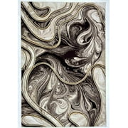 OLIVIA Modern Stylish Living Room Rug DESIGN 5213 - 26x79 Runner, Beige