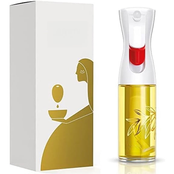 OLIVIA. The Original Advanced Oil Sprayer for Cooking, Salads, BBQs and More, Continuous Spray with Portion Control, Trusted by Chefs. Patented Technology. (Glass Bottle) (Golden Leaves)