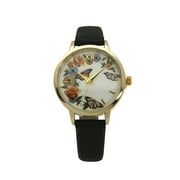 OLIVIA PRATT BUTTERFLY/FLOWER LEATHER WATCH