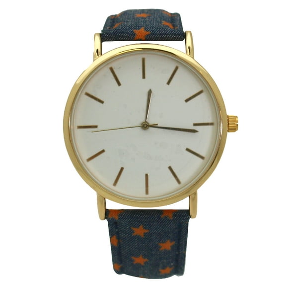 OLIVIA PRATT DENIM STRAP WATCH