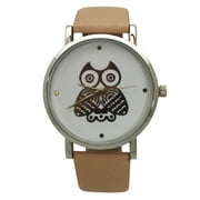 OLIVIA PRATT OWL LEATHER STRAP WATCH