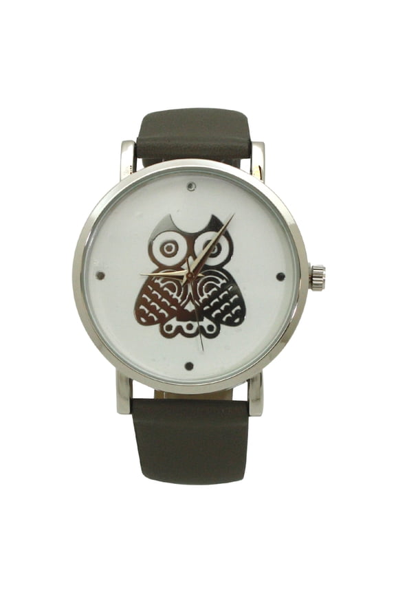 OWL LEATHER STRAP WATCH