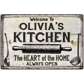 OLIVIA'S Kitchen Farmhouse Sign Gift Gift 12x18 Metal 112180033355