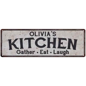 OLIVIA's Kitchen Rustic Chic Decor Gift 8x24 Sign 108240051374