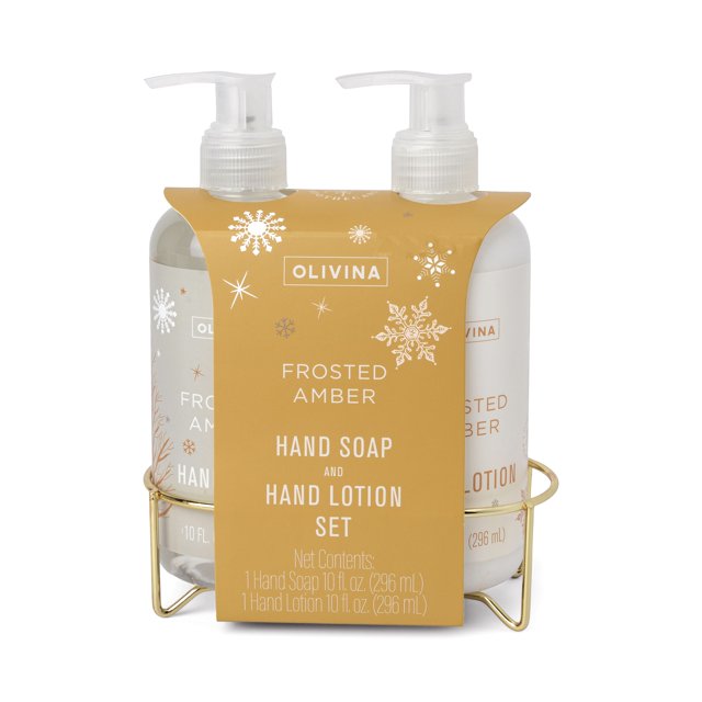 OLIVINA Frosted Amber Hand Soap & Hand Lotion SetChristmas Gifts