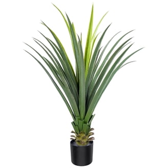 43'' Tall Green Artificial Snake Plant, Faux Sansevieria with 20 Leaves,  9'' White Planter - Walmart.com