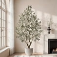 thumbnail image 1 of OLIVIVI Olive Trees Artificial Indoor, 8FT Tall Faux Olive Tree with BlackTall Planter, Artificial Plants with Natural Wood Trunk and Lifelike Fruits for Home Office Decor, 1 of 12