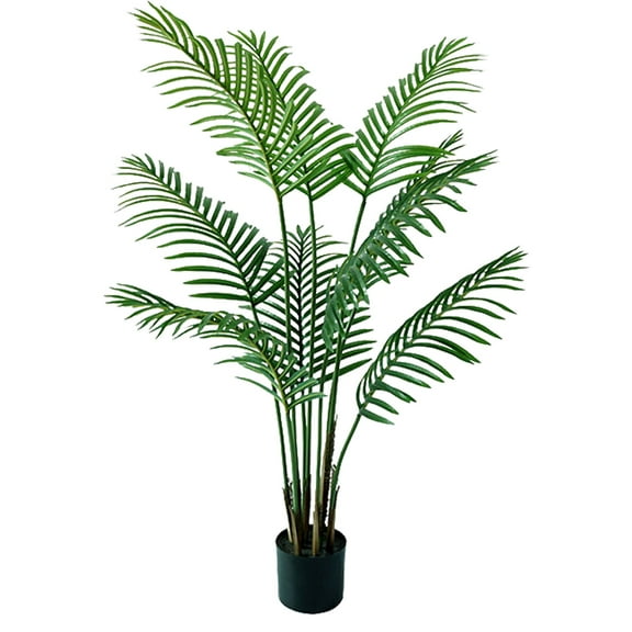 Artificial Plants Fake Palm Tree 3.2ft Fake Tree Tropical Palm Leaves Faux Palm Plants for Home Decor Office Living Room Porch Patio Perfect Housewarming Gift