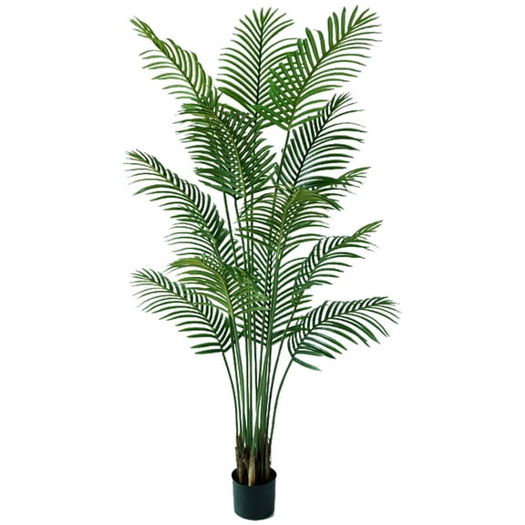 Artificial Plants Fake Palm Tree 5ft Fake Tree Tropical Palm Leaves Faux Palm Plants for Home Decor Office Living Room Porch Patio Perfect Housewarming Gift