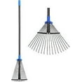 thumbnail image 1 of OLIYNEDY Adjustable Garden Leaf Rake 53 inch, Collapsible Metal Yard Rake for Leaves with Expandable Head 8-17", 1 of 7