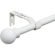 OLIYNEDY White Curtain Rods for Windows 28 to 144", 5/8 Inch Adjustable Single Curtain Rod for Bedroom Windows Drapery Rods With Brackets