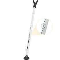 OLIYNEDY Door Security Bar, Sliding Glass Door Lock, 21-52" Adjustable Jammer door stopper with Caps & Rubber Tips, White