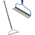 thumbnail image 1 of OLIYNEDY Garden Bow Rake, 14 Tines Thatch Rake with Comfort Handle, Steel Rake for Leaves for Leveling Soil Grass, 72", 1 of 6