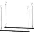 thumbnail image 1 of OLIYNEDY Hanging Closet Rod 2 Packs, Length and Height Adjustable Closet Hanging Organizer,25 Inch Height Space-Saving Clothes Hanging Bar, 1 of 7