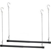 OLIYNEDY Hanging Closet Rod 2 Packs, Length and Height Adjustable Closet Hanging Organizer,25 Inch Height Space-Saving Clothes Hanging Bar