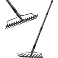 thumbnail image 1 of OLIYNEDY Thatch Rake for Lawns, 63" Heavy Duty Metal Garden Rake，17 Prongs Bow Rake for Leveling lawn Loosening Soil Gathering Leaf, 1 of 6