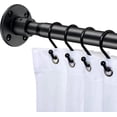thumbnail image 1 of OLIYNEDY Shower Curtain Rod, 29-64 Inches, Adjustable Black Steel Shower Rods for Bathroom, Closet, Windows, 1 of 7