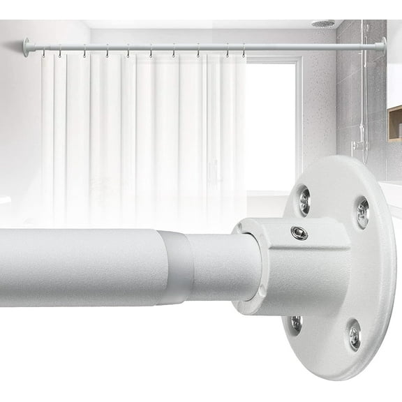 OLIYNEDY Shower Curtain Rod, Adjustable Shower Curtain Rods 29-94 Inches, Heavy Duty White Shower Rods for Bathroom, Closet, Windows